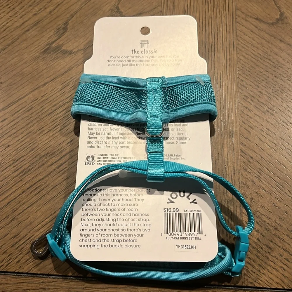 Youly Cat Harness Set NWT